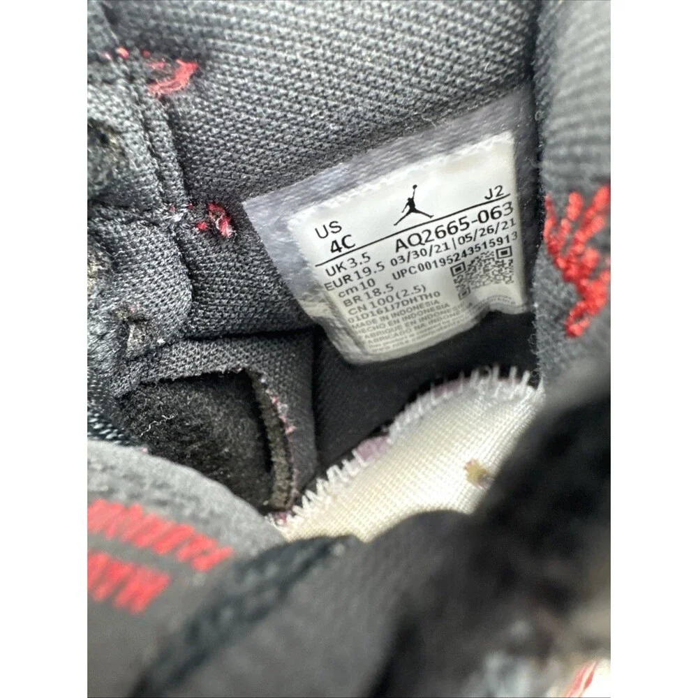 Jordan 1 Retro High OG Patent Bred Toddler TD size 4C Black Varsity Red